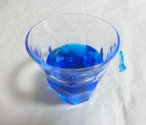 水習字用紙水の色